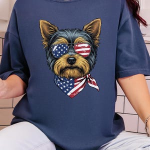 Yorkshire terrier, amerikansk flagga, hund, present, present, present, gåva bild 1