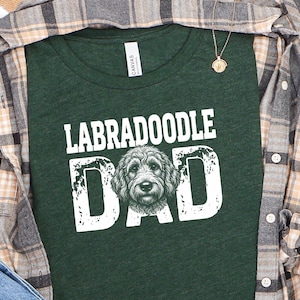 Labradoodle Dog Gift, Funny Labradoodle Dad Shirt, Personalized Pet Owner T-shirt, Vintage Dog Father Life Graphic Tee, Funny Dog Dad Shirt