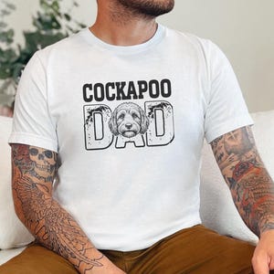 Maglietta per papà di Cockapoo, maglietta per papà di cani, top per padri di cani, abbigliamento per proprietari di Doodle, maglietta grafica divertente per genitori di animali domestici, maglietta da uomo per amanti dei cuccioli
