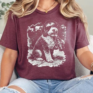 Bernedoodle Tee, Funny Bernedoodle Drinking Beer T-Shirt, Cartoon Dog, Dog Dad Gift, Beer Lover, Cartoon Dog Tee, Bernedoodle Owner