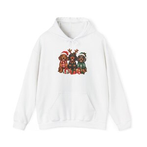 Christmas Dachshund Sweatshirt, Holiday Wiener Dog Shirt, Doxie Mom Gift, Festive Puppy Crewneck, Christmas Dog Lover Gift afbeelding 12
