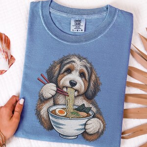 Ramen-tröja för japansk matälskare, rolig nudelhundtröja, ramen-skål med grafisk design bild 8