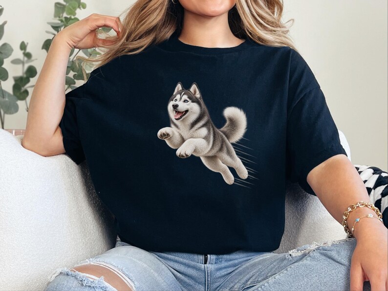 Husky Dog Shirt, Siberian Husky Gift, Husky Mom Shirt, Dog Agility Tee, Husky Lover Gift image 4