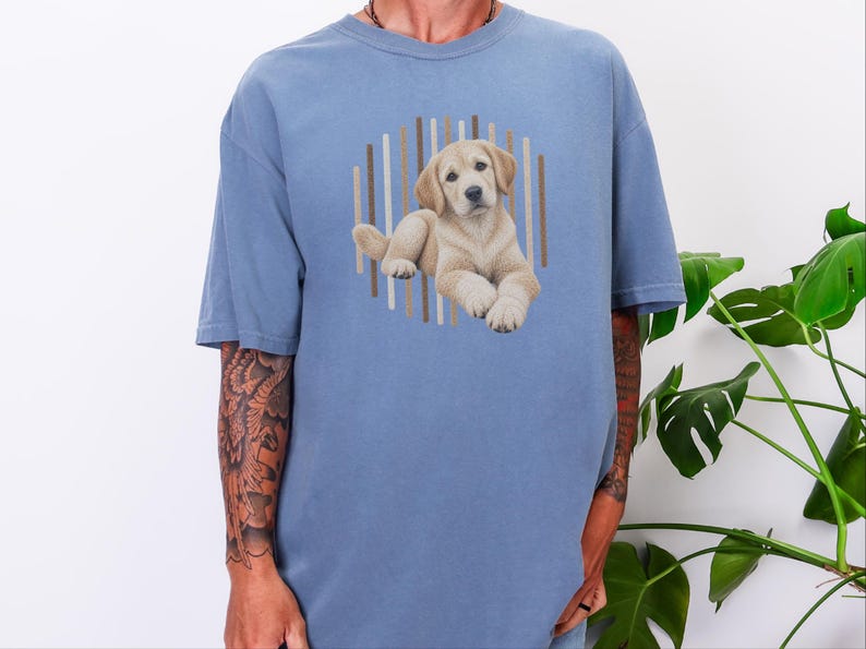 Yellow Lab Shirt, Labrador Retriever Gift, Cute Dog Lover Tee, Retriever Owner Present, Puppy Art Shirt image 8