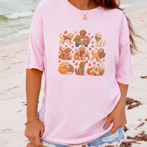 Golden Retriever Fall Shirt, Golden Retriever Gift, Autumn Dog Lover Tee, Pumpkin Patch Sweatshirt image 2