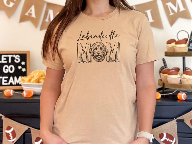 Labradoodle Dog Gift, Labradoodle Mom Shirt for Women, Fur Mama Tee, Doodle Lover Pet Owner Present, Dog Mom Birthday Gift Idea, Dog Paw Tee image 5