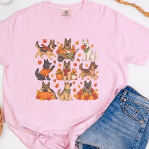 German Shepherd Fall Shirt, Autumn Dog Mom Gift, Cozy Season Sweatshirt, Puppy Lover Tee image 8