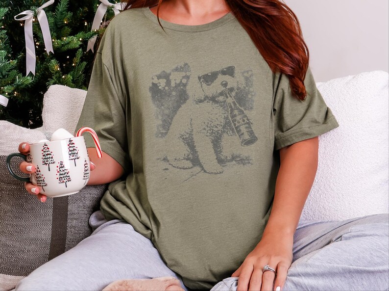 Geek Dog Shirt, "In Dog Beers" Maltipoo Tee, Funny Pet Graphic, Dog Owner Gift, Maltipoo Mom Shirt, Beer Lover Gift image 1