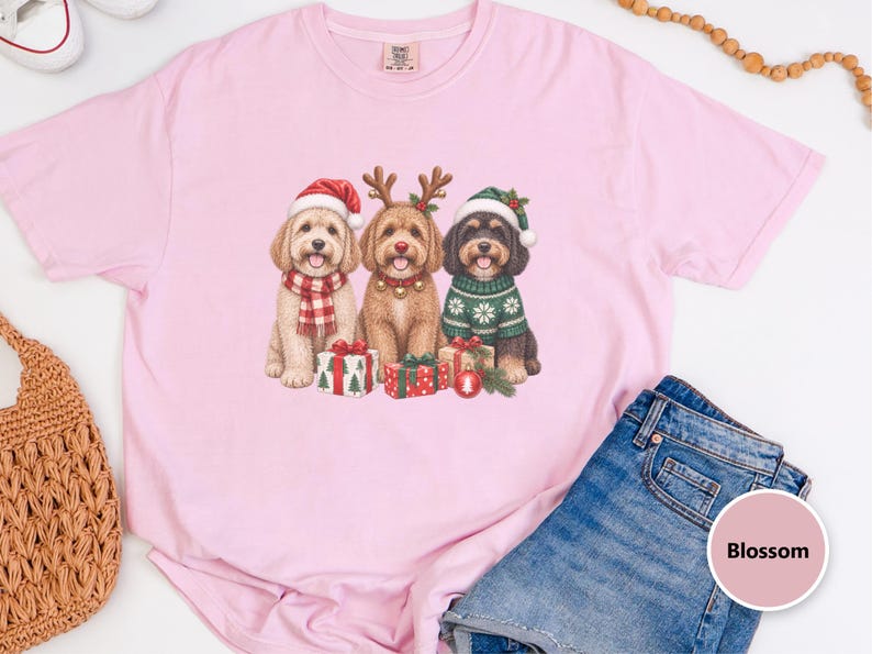 Christmas Dog Mom Shirt, Cavapoo Christmas Shirt, Winter Dog Shirt, Christmas Pet Shirt, Cavapoo Mom Gift, Holiday Dog Shirt image 1