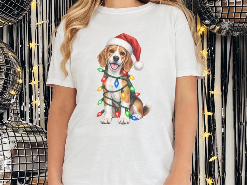 Beagle-julklapp, julklapp för hundmamma, festlig hundtröja, beagle-ägare, julklapp för hund bild 3