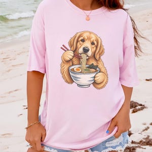 Golden Retriever-tröja, Ramen-älskare, rolig hundtröja, japansk matkonst, nudelälskare-t-shirt, Golden Mom-present bild 10