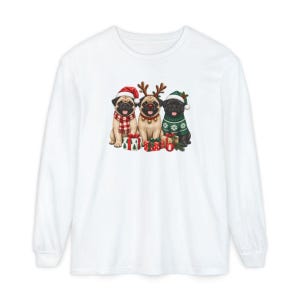 Christmas Pug Sweatshirt, Pug Christmas Gift, Holiday Dog Shirt, Pug Lover Sweatshirt, Festive Puppy Crewneck, Pug Mom Gift image 14