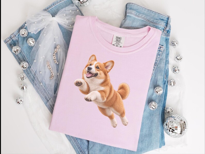 Camiseta con estampado de Corgi, regalo para mamás de Corgi, camiseta de Corgi galés de Pembroke, camiseta para amantes de los perros, camiseta de cachorro de Corgi feliz, regalo para dueños de Corgi imagen 2