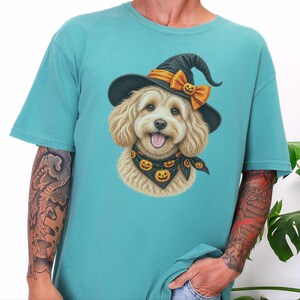 Halloween Dog Mom Shirt, Witch Dog Shirt, Maltipoo Mom Gift, Doodle Mom Shirt, Spooky Dog Tee, Halloween Pet Gift image 3