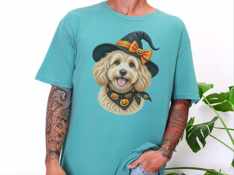 Halloween Dog Mom Shirt, Witch Dog Shirt, Maltipoo Mom Gift, Doodle Mom Shirt, Spooky Dog Tee, Halloween Pet Gift image 3