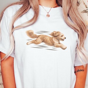 Goldendoodle T Shirt, Golden Doodle Gift, Running Dog Shirt, Doodle Dad Gift, Marathon Runner Tee, Dog Owner Sweatshirt, Pet Lover Apparel image 4