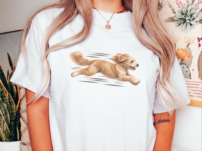 Goldendoodle T Shirt, Golden Doodle Gift, Running Dog Shirt, Doodle Dad Gift, Marathon Runner Tee, Dog Owner Sweatshirt, Pet Lover Apparel image 4
