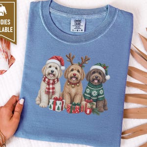 Christmas Goldendoodle Shirt, Goldendoodle Mom Gift, Festive Dog Sweatshirt, Doodle Christmas Tee, Holiday Pet Lover Gift image 6