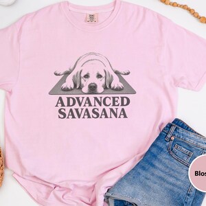 Labrador Shirt, Advanced Savasana Yoga Gift, Funny Fitness Tee, Meditation Lover Shirt, Lab Mom Gift, Yoga Teacher Shirt image 1