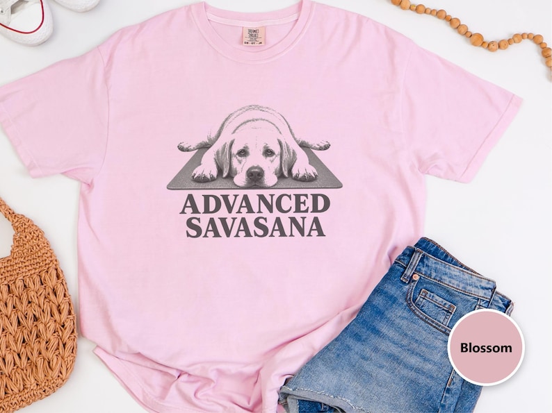 Labrador Shirt, Advanced Savasana Yoga Gift, Funny Fitness Tee, Meditation Lover Shirt, Lab Mom Gift, Yoga Teacher Shirt image 1