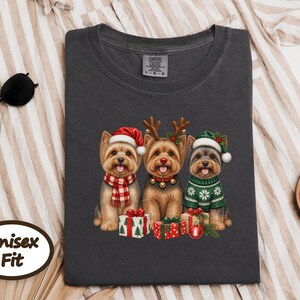 Christmas Yorkie Sweatshirt, Yorkie Mom Gift, Holiday Dog Crewneck, Festive Puppy Jumper, Yorkie Lover Apparel image 9