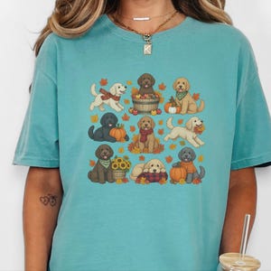 Labradoodle Mom Shirt, Autumn Dog Shirt, Fall Labradoodle Gift, Labradoodle Lover Tee, Cozy Season Shirt image 4