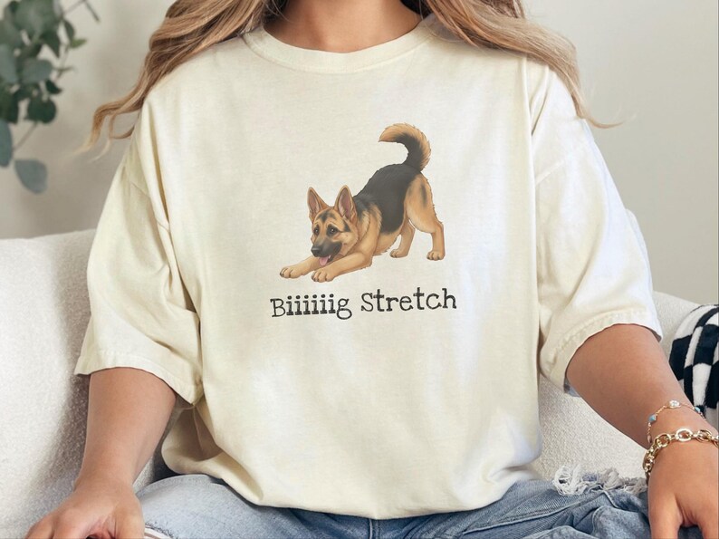 Comfort Colors GSD Sweatshirt Biiiiig Stretch, German Shepherd Dog Lover Gift, Pet Owner Shirt, Alsatian Puppy Tee, German Shepherd Tee image 5
