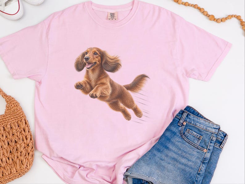 Camiseta de perro salchicha, regalo para papá de perro salchicha, camiseta de perro salchicha de pelo largo, camiseta para mamá de perro salchicha, regalo para amantes de los perros salchicha, camiseta divertida de perro salchicha imagen 1