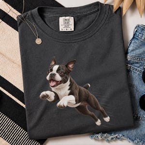 Bostonterrier-tröja, Bostonterrier-hundmamma-present, rolig Bostonterrier-tröja, Zoomies-hundtröja, bekväma färger för hundar bild 8