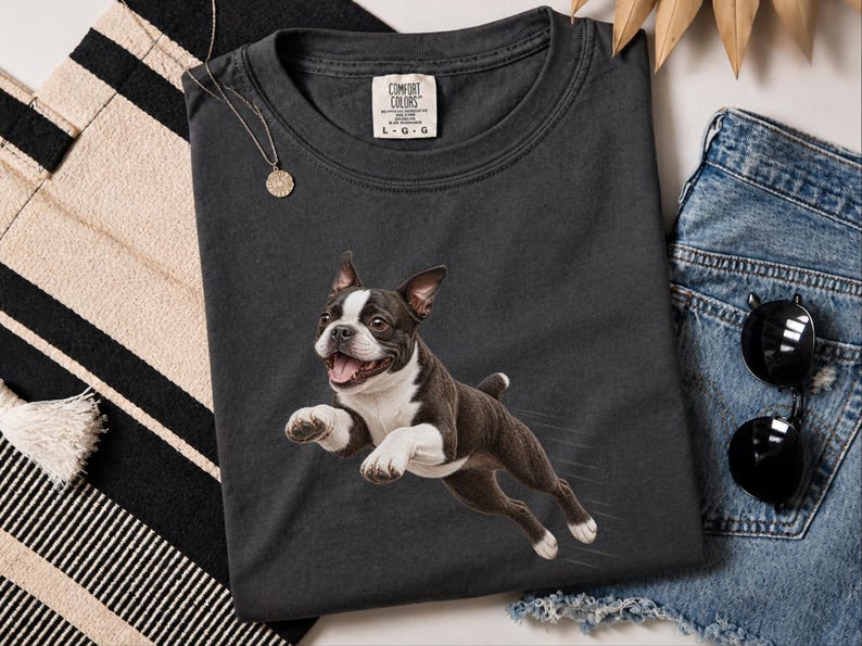 Bostonterrier-tröja, Bostonterrier-hundmamma-present, rolig Bostonterrier-tröja, Zoomies-hundtröja, bekväma färger för hundar bild 8