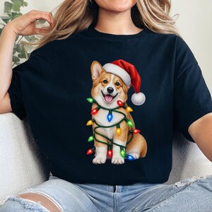 Kersttrui met Corgi-print, kerstshirt voor honden, kerstcadeau voor Corgi's, T-shirt voor hondenliefhebbers, cadeau voor Corgi-moeders afbeelding 9