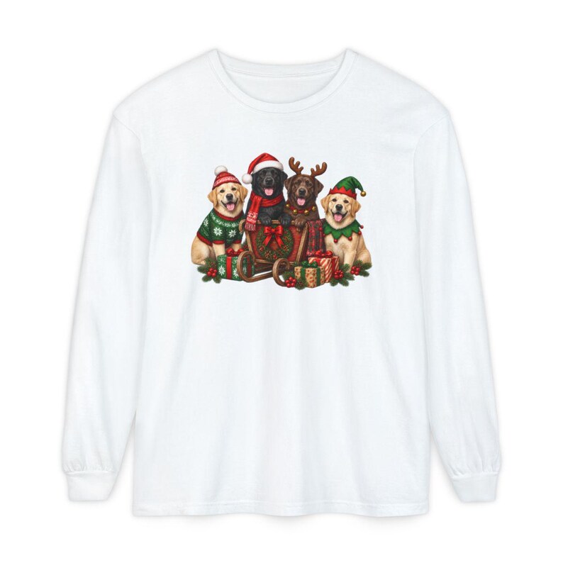 Christmas Dog Shirt, Labrador Christmas Gift, Black Lab Christmas Sweatshirt, Chocolate Lab Lover Shirt, Yellow Lab Holiday Tee image 14