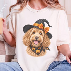 Halloween Dog Shirt, Doodle Mom Gift, Cockapoo Halloween, Spooky Dog Mom, Fall Pet Lover Gift image 3