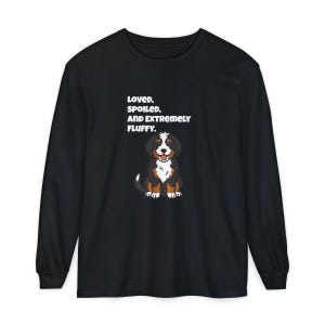 Comfort Colors Bernedoodle T-Shirt | Loved, Spoiled, and Extremely Fluffy Shirt | Funny Bernedoodle Customization, Bernedoodle Tee bild 11