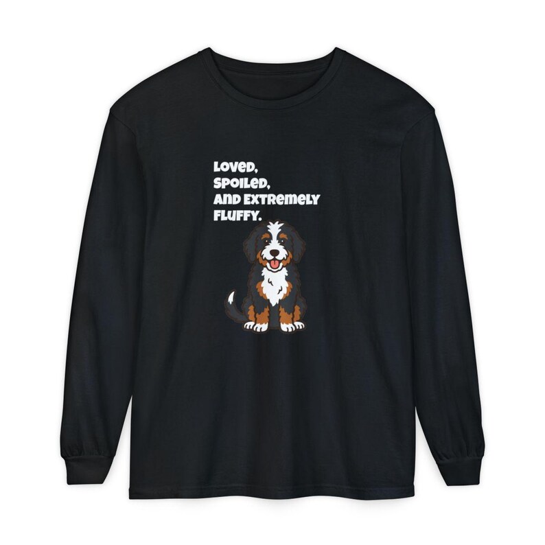 Comfort Colors Bernedoodle T-Shirt | Loved, Spoiled, and Extremely Fluffy Shirt | Funny Bernedoodle Customization, Bernedoodle Tee bild 11
