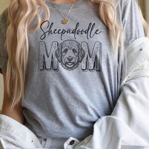 Sheepadoodle Mom Shirt, Sheepadoodle Mama Tee, Doodle Lover Dog Owner, Sheepdog Mix Pet Parent, Funny Canine Lover T-Shirt, Dog Mom Clothing image 3