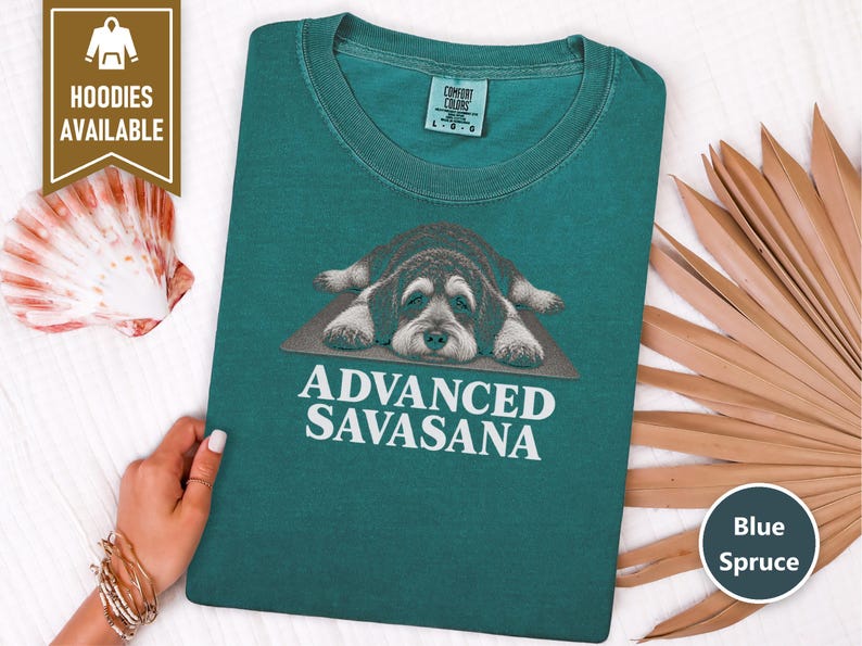 Schnoodle Shirt, Yoga Lover Gift, Funny Yoga Shirt, Advanced Savasana Tee, Dog Owner Gift, Yoga Teacher Shirt, Schnoodle Gift image 6