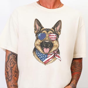 Patriotic German Shepherd Portrait image 3