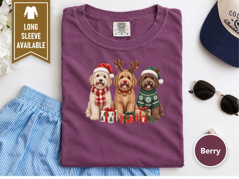 Christmas Goldendoodle Shirt, Goldendoodle Mom Gift, Festive Dog Sweatshirt, Doodle Christmas Tee, Holiday Pet Lover Gift image 9