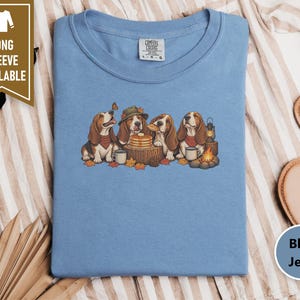 Basset Hound Shirt, Fall Camping Gift, Autumn Hound Dog Tee, Basset Hound Mom Sweatshirt, Camping Dog Lover Gift Bild 9