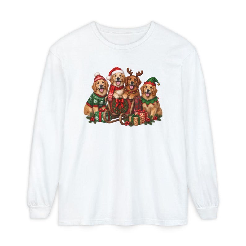 Christmas Golden Retriever Shirt, Dog Christmas Gift, Holiday Pet Tee, Golden Retriever Lover Gift image 14