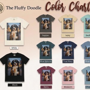 Comfort Colors Bernese Mountain Dog Iced Coffee Shirt, Cool Dog Drinking Coffee Tee, Berner Mom Dad Gifts, Summer Vacation Dog Lover Graphic image 11
