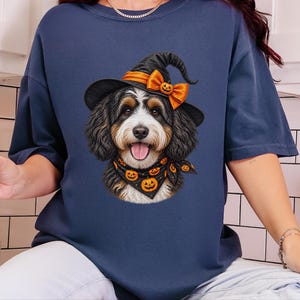 Bernedoodle Dog Halloween Shirt, Bernedoodle Mom Gift, Witch Dog Shirt, Spooky Dog Mom, Halloween Dog Lover Gift image 8