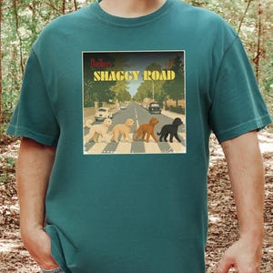 Comfort Colors Beatles Inspired Goldendoodle Shirt, The Doodles Shaggy Road Parody Tee, Retro Classic Rock Band Dog Mom Clothing image 7