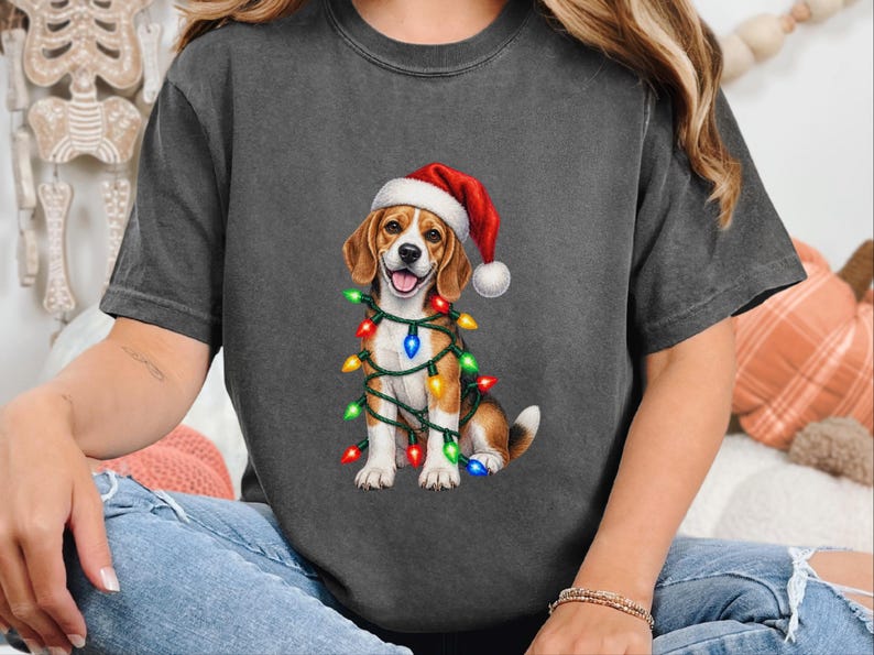 Beagle-julklapp, julklapp för hundmamma, festlig hundtröja, beagle-ägare, julklapp för hund bild 10