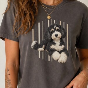 Bernedoodle Shirt, Bernedoodle Mom Gift, Tricolor Bernedoodle Tee, Doodle Dog Lover Gift, Bernedoodle Owner Shirt image 10