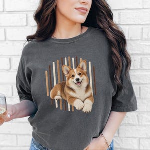 Corgi-shirt, cadeau voor Corgi-moeder, shirt voor Corgi-liefhebbers, T-shirt voor hondenmoeders, Corgi-hondenshirt, Corgi-print T-shirt, cadeau voor puppy-eigenaren afbeelding 6