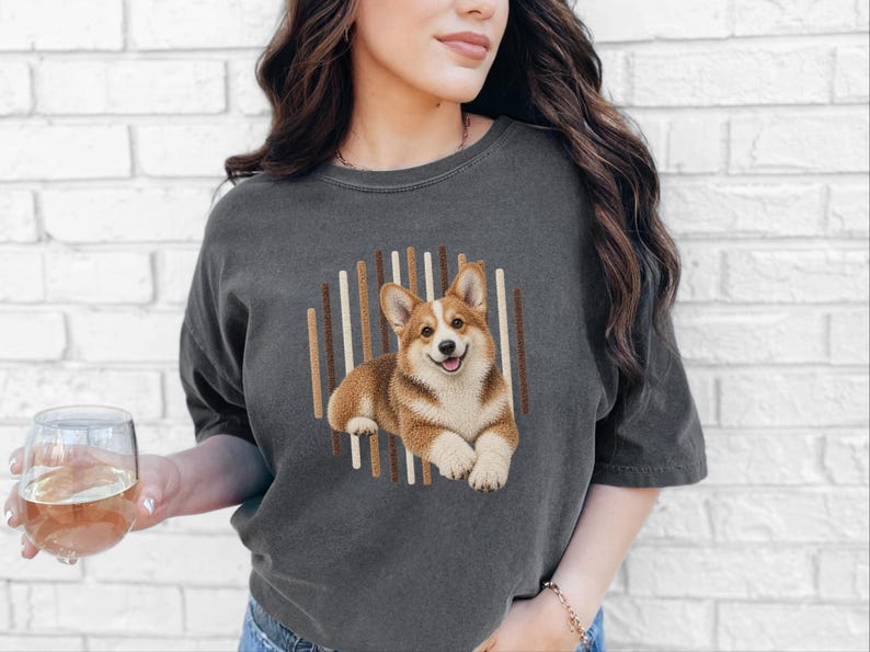 Corgi-shirt, cadeau voor Corgi-moeder, shirt voor Corgi-liefhebbers, T-shirt voor hondenmoeders, Corgi-hondenshirt, Corgi-print T-shirt, cadeau voor puppy-eigenaren afbeelding 6