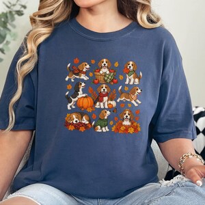Beagle Fall Dog Shirt, Cute Autumn Puppy Tee, Beagle Mom Gift, Fall Dog Owner Shirt, Cozy Puppy Lover Sweatshirt image 6