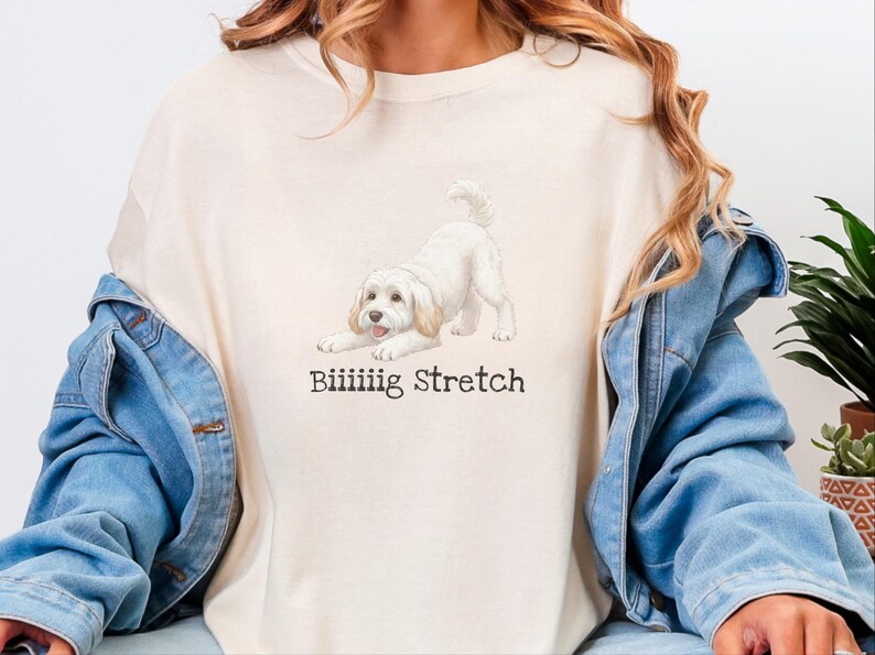 Comfort Colors Maltipoo Mom Shirt Biiiiig Stretch, Funny Dog Lover Gift, Playful Puppy Doodle Parent Tee, Cute White Maltese Poodle Animal image 5